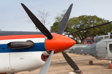 Old propeller plane shown at the Children's Day.