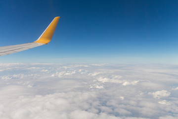 Cloud and sky view from the air plane.