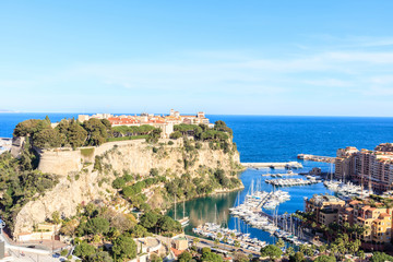 view of prince's palace in Monte Carlo in a summer day,