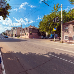 Fototapeta na wymiar Typical view of old city center, Vladimir, Russia