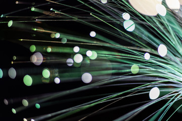 Abstract background fiber optics close up, computer communicatio