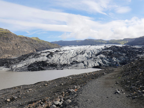 Gletscherzunge des Sölheimajökull in Island