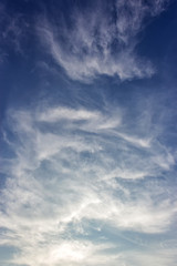 blue sky and white clouds.