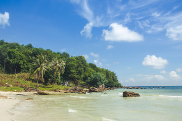 Beach on Phu Quoc island in Vietnam.