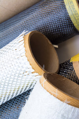 white glass fiber composite raw material background