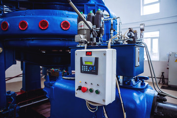 Turbine generators. Hydroelectric power plant.