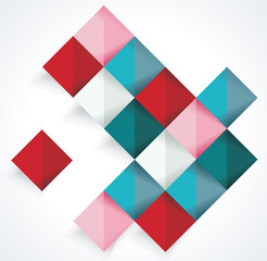 Vector Abstract geometric shape from color rhombus.