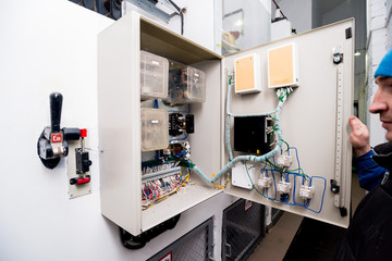 Hydroelectric power plant panel control.