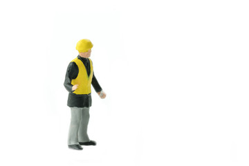 Miniature people engineer worker construction concept