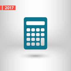 calculator icon, vector illustration. Flat design style