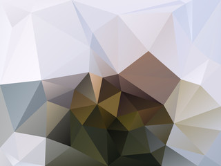vector abstract irregular polygon background with a triangle pattern in natural brown, beige and gray color