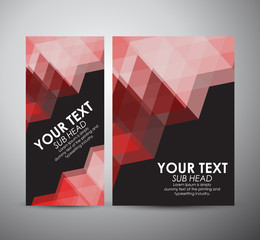 Brochure business design Abstract red geometric strip pattern background. 