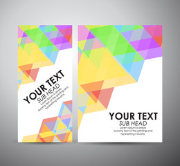 Brochure business design Abstract colorful geometric strip pattern background. 