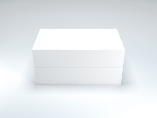 White Box mockup. 3d rendering