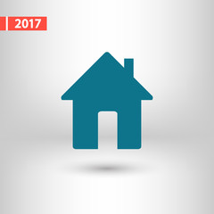 house icon, vector illustration. Flat design style