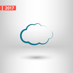  cloud icon, vector illustration. Flat design style