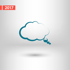comic speech bubbles icon, vector illustration. Flat design styl