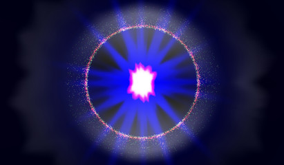 EPS 10. Explosion in space. An expanding galaxy. Vector illustration