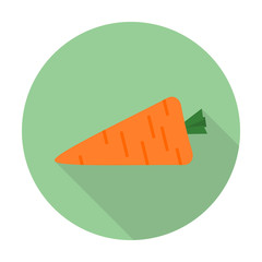 Carrot flat design icon. Vector illustration
