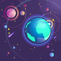 Space and planets background