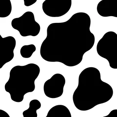 Sierkussen Dieren patronen cow texture pattern repeated seamless brown and white lactic chocolate animal jungle print spot skin fur milk day  © kimfoto1986