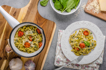 Delicious pasta with blue cheese