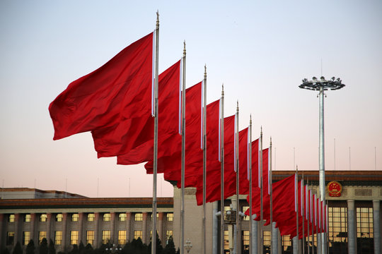 China Landesflagge Platz des Himmlischen Friedens