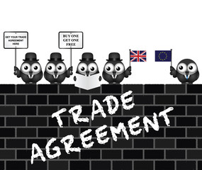 Comical United Kingdom Trade Agreement negotiation delegation 