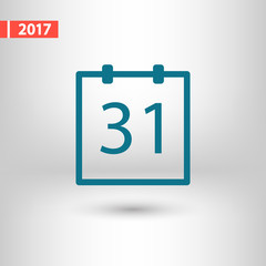 calendar icon, vector illustration. Flat design style 