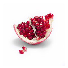 pomegranate over white