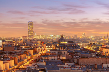 Obraz premium Paris. Aerial view at night.