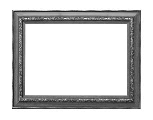 wooden frame on black background