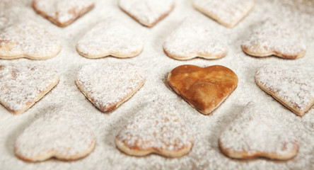 Fototapeta na wymiar biscuits de saint Valentin 14 février