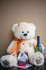 A nice gift for Valentine's Day with hearts