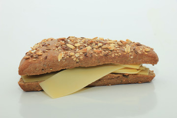 Whole grain cheese sandwich