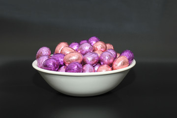 Easter eggs in a bowl