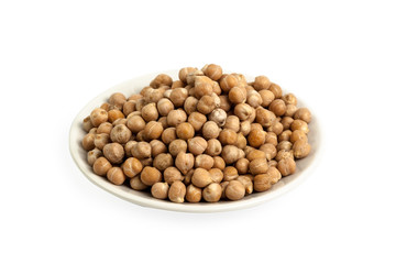 Soybeans isolated on white background