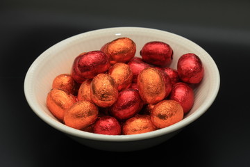 Easter eggs in a bowl