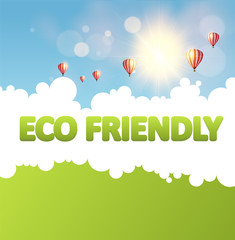 Creative Eco High Detailed Vector Design, Eco Friendly Lettering. Vector Eps 10.  Can be used logo, slogan.