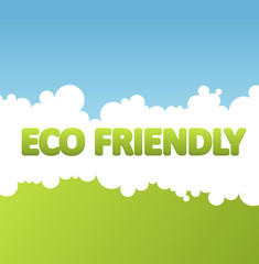 Creative Eco High Detailed Vector Design, Eco Friendly Lettering. Vector Eps 10.  Can be used logo, slogan.