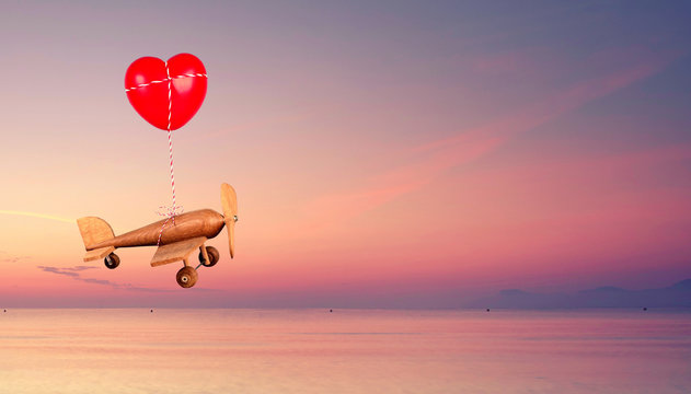 fliegen in den Sonnenuntergang, Urlaub