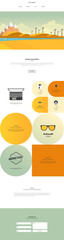 One Page Website Design Template in Professional Vector Design, 