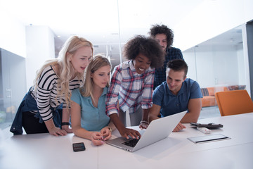 Multiethnic startup business team on meeting