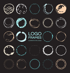 Handdrawn round frames