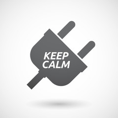 Isolated plug with    the text KEEP CALM