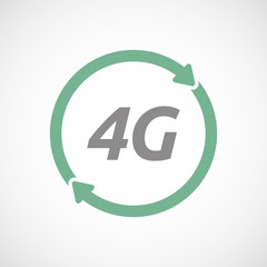 Isolated reuse sign with    the text 4G