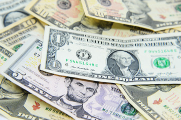 heap of dollar banknote