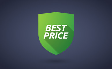 Long shadow shield with    the text BEST PRICE