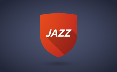 Long shadow shield with    the text JAZZ
