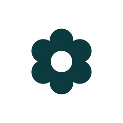 Flower Icon in trendy flat style isolated on white background.